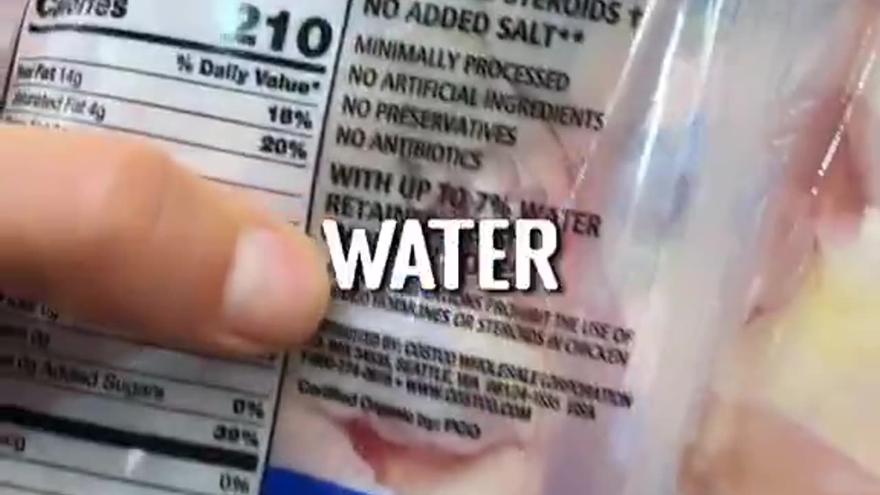 Your chicken is full of chlorine