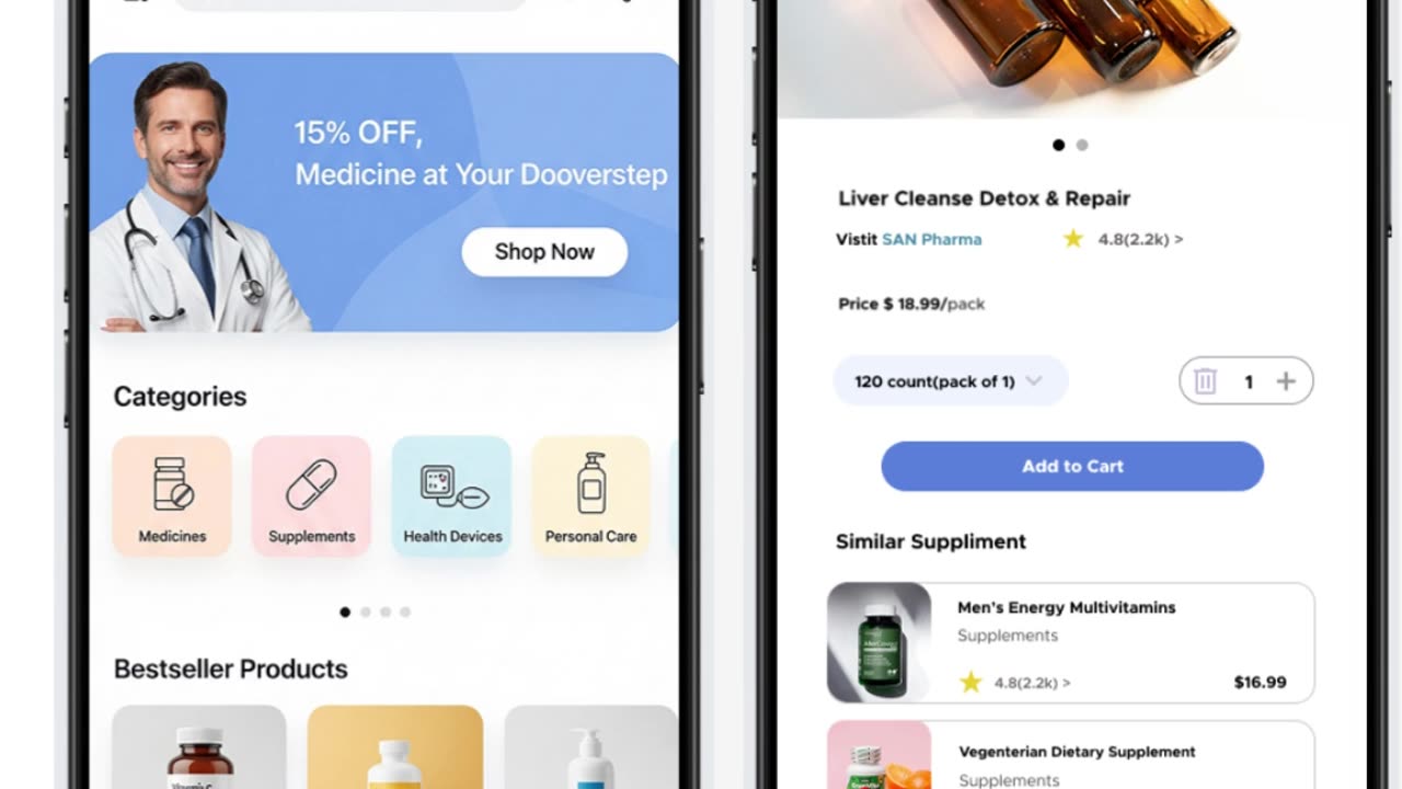 "User Interface & Experience Design for a Pharmacy App