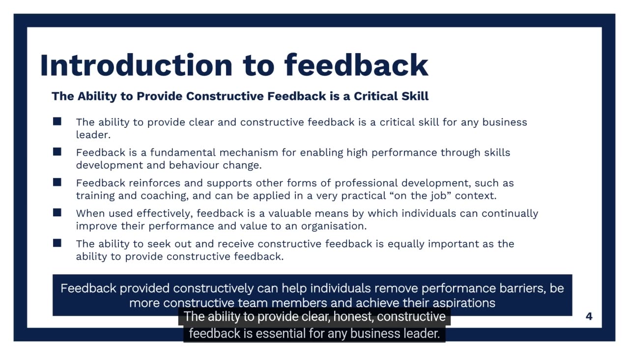 Providing Constructive Feedback (Part 1): Say It Right. Make It Count. | High Impact Academy