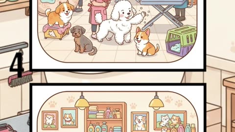 Pet Bath Time Fun 🐕🐾 | Can You Spot the Differences? 🧼🫧