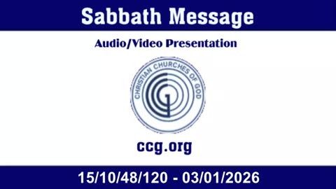 Sabbath Message (Audio) for 15/10/48/120 - 03/01/2026