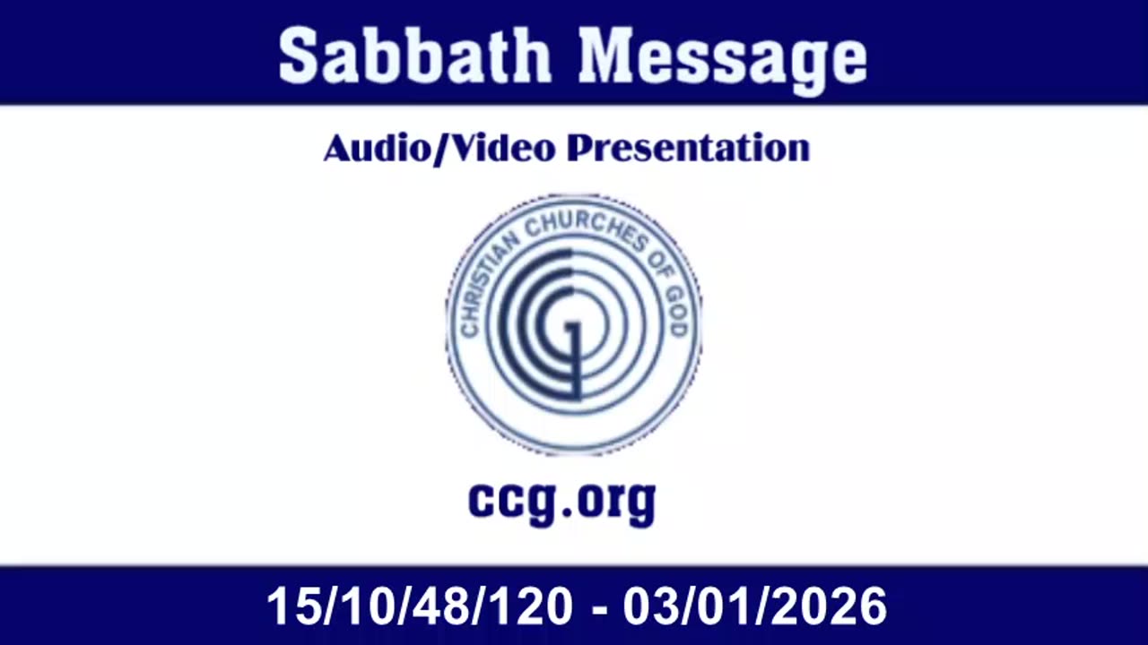 Sabbath Message (Audio) for 15/10/48/120 - 03/01/2026