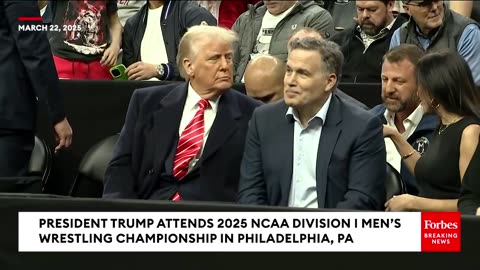 WATCH: Trump Attends 2025 NCAA Division I Men’s Wrestling Championship In Philadelphia, PA