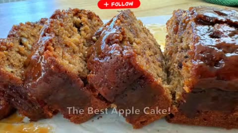 This sticky apple cake is so delicious ! Moist & delicious ! Easy apple cake recipe 🥰😋