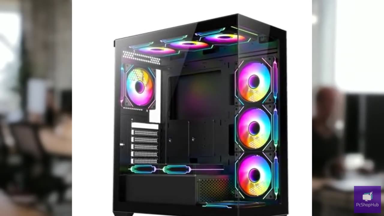 RUIX OV603 ATX Mid-Tower PC Case, Spacious High-Airflow Gaming Case with 4 x 120