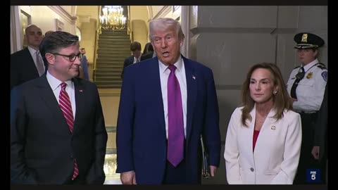 President Trump Arrives at the Capitol to Meet With House Republicans
