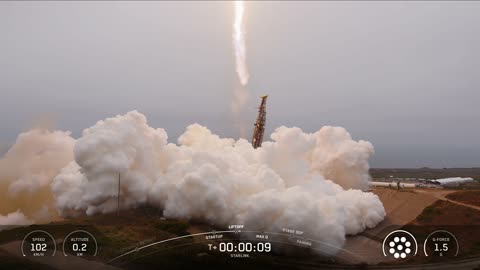 Falcon 9 lifts off from pad 4E in California on the 15th anniversary of its first launch