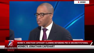 MSNBC's Jonathan Capehart Claiming Defunding PBS Is Unconstitutional