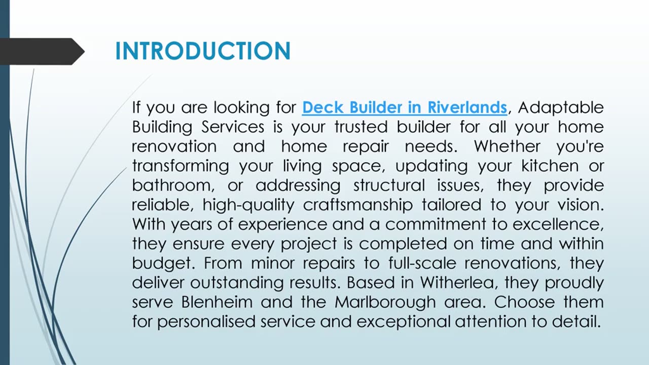 If you are looking for a Deck Builder in Riverlands