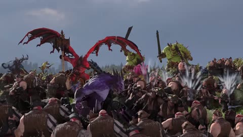 OGRE KINGDOMS vs DAEMONS OF CHAOS - Total War_ WARHAMMER III Cinematic Battle.
