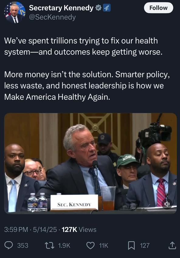 Thank You RFK Jr 🙏 #MAGA #MAHA