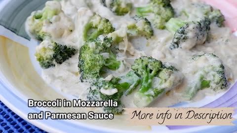 Keto 🥦 Broccoli with Mozzarella & Parmesan Sauce 🧀 Creamy, Cheesy & Low-Carb!