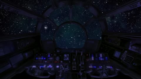Spaceship Cockpit - Sleep Sound - White noise of the Universe - Deep relaxation - Space Travel