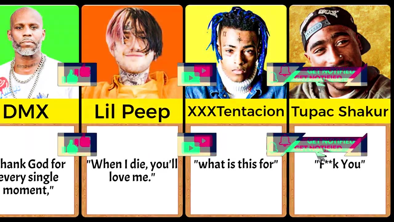 Last words of famous rappers before their death