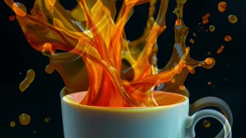 Coffee Splash Magic #trending #viral #beautiful #love