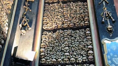 Medieval Bones on Display! The ossuary inside the Church of San Bernardino alle Ossa in Milan