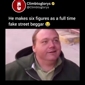 He makes six figures as a full time fake street beggar