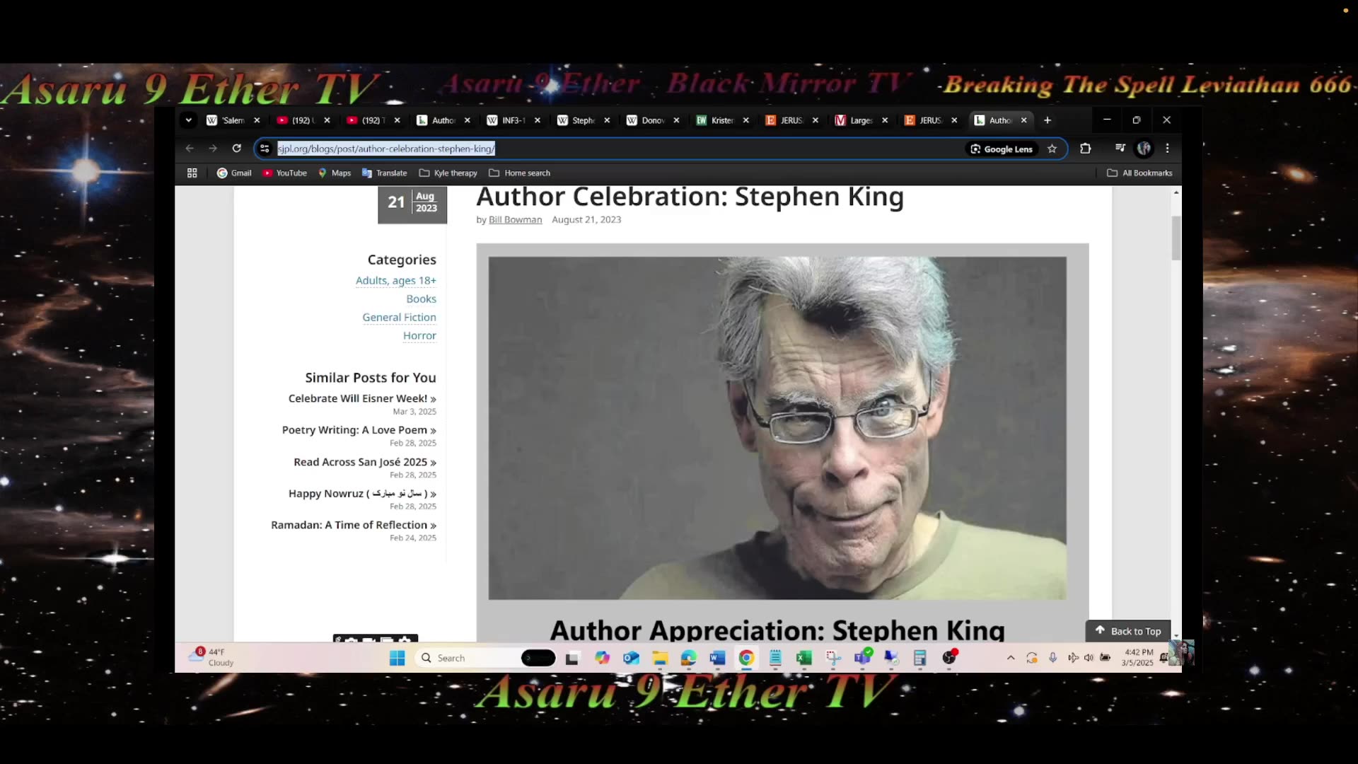 A9E Salems Lot Steven King Masonic Occult