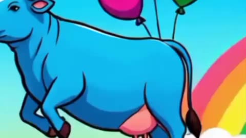 The Blue Cow Who Wanted to Fly 🐄✨ | Short Inspirational Story for Kids”