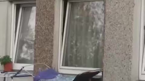 The interior of the largest apartment building in Göttingen, Germany.