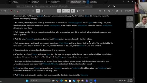 Scripture Study 2025-11-27 D&C (LDS 67-68)(RLDS 67-68)