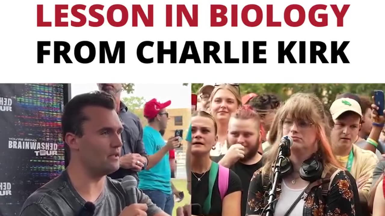 Tranny gets biology lesson from Charlie Kirk