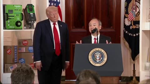 SoftBank CEO Masayoshi Son speaks about the 'Stargate' project at the White House: