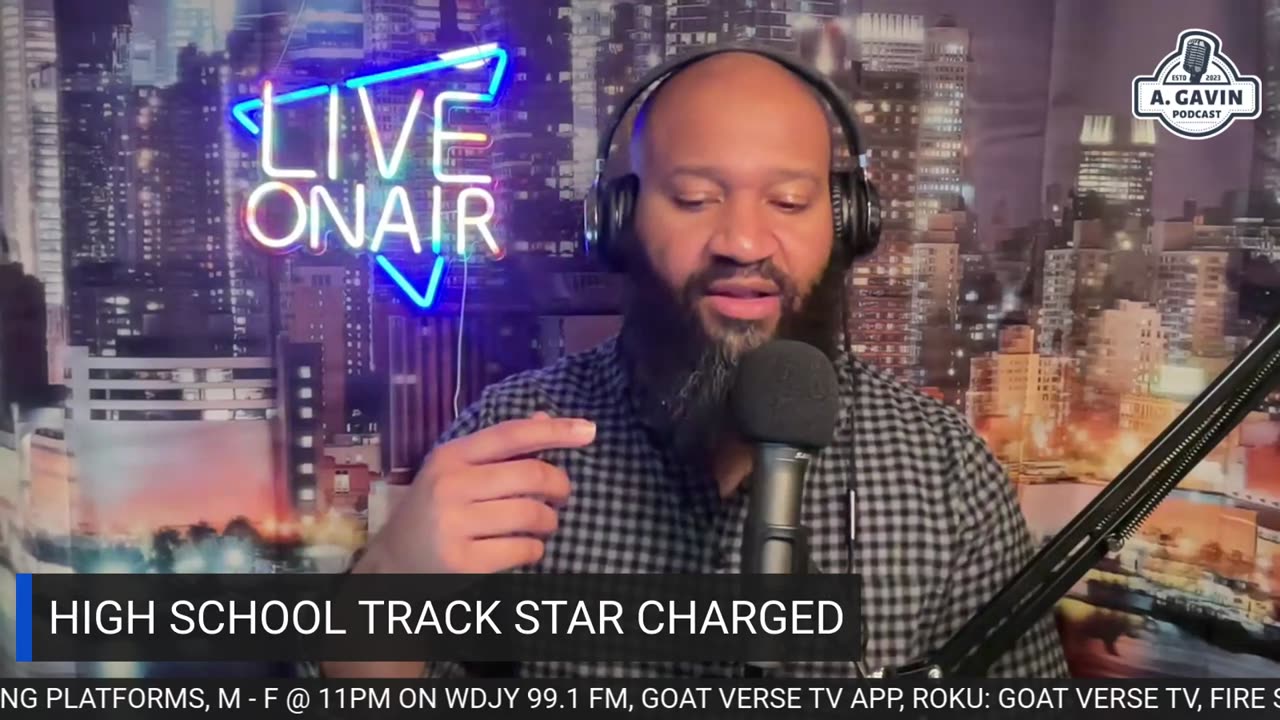 The Arrington Gavin Show "HIGH SCHOOL TRACK STAR CHARGED"