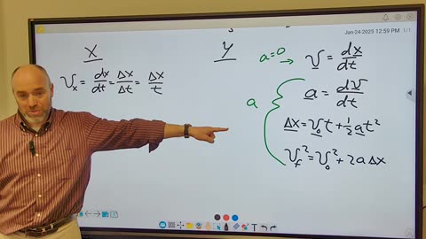 Dynamics: Class example of projectile motion