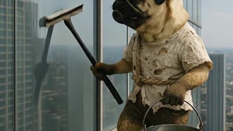 poor momo pug dog cant afford a motocycle