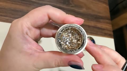 Glitter Nail art with the help of magnet