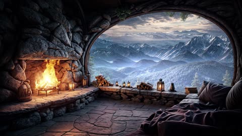 Cozy Fireplace & Crackling Fire Sounds for Sleep, Relaxation, Study