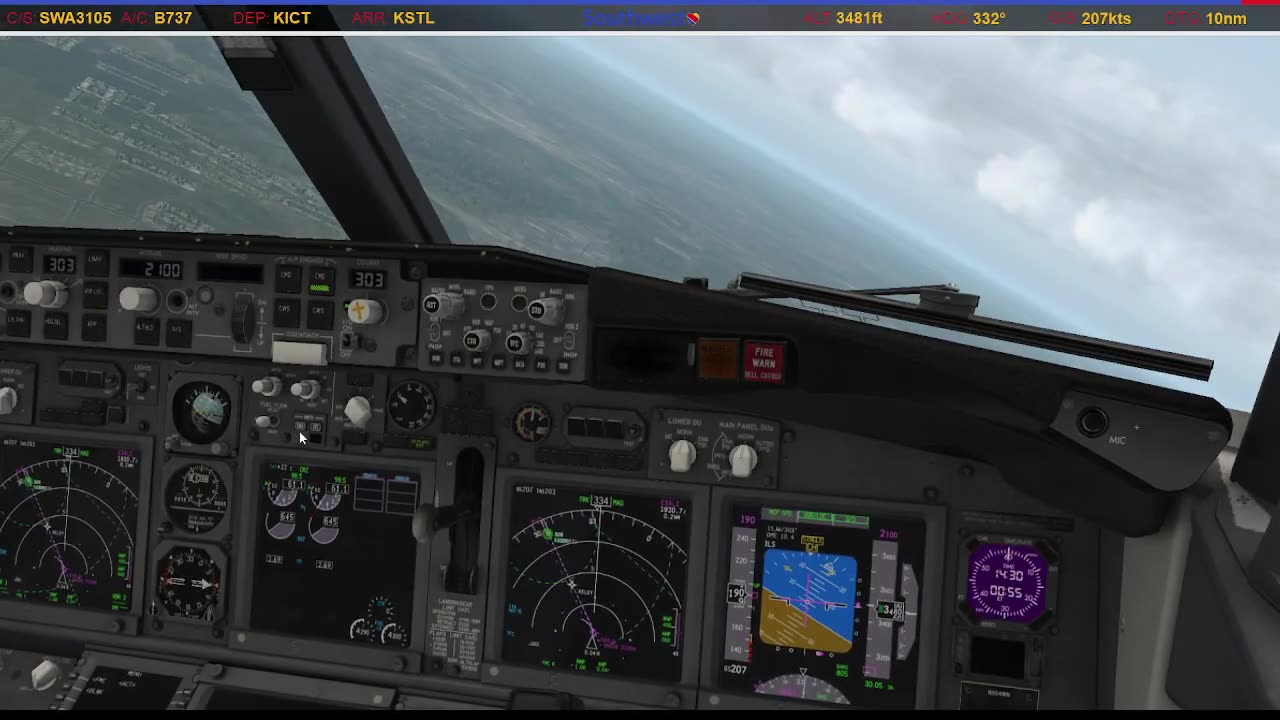 Landing in St. Louis (KSTL)