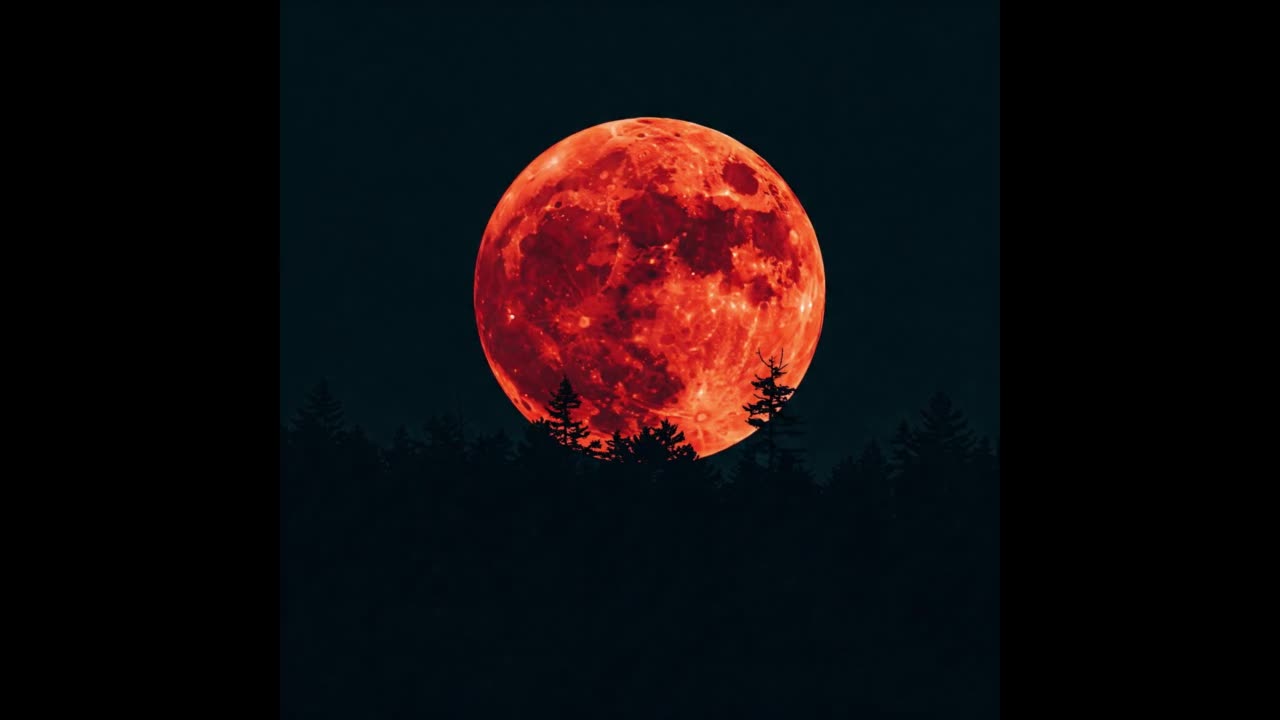 Deep Red Noise 64Hz - Red Moon Visuals For Natural Melatonin Production - 8 Hours