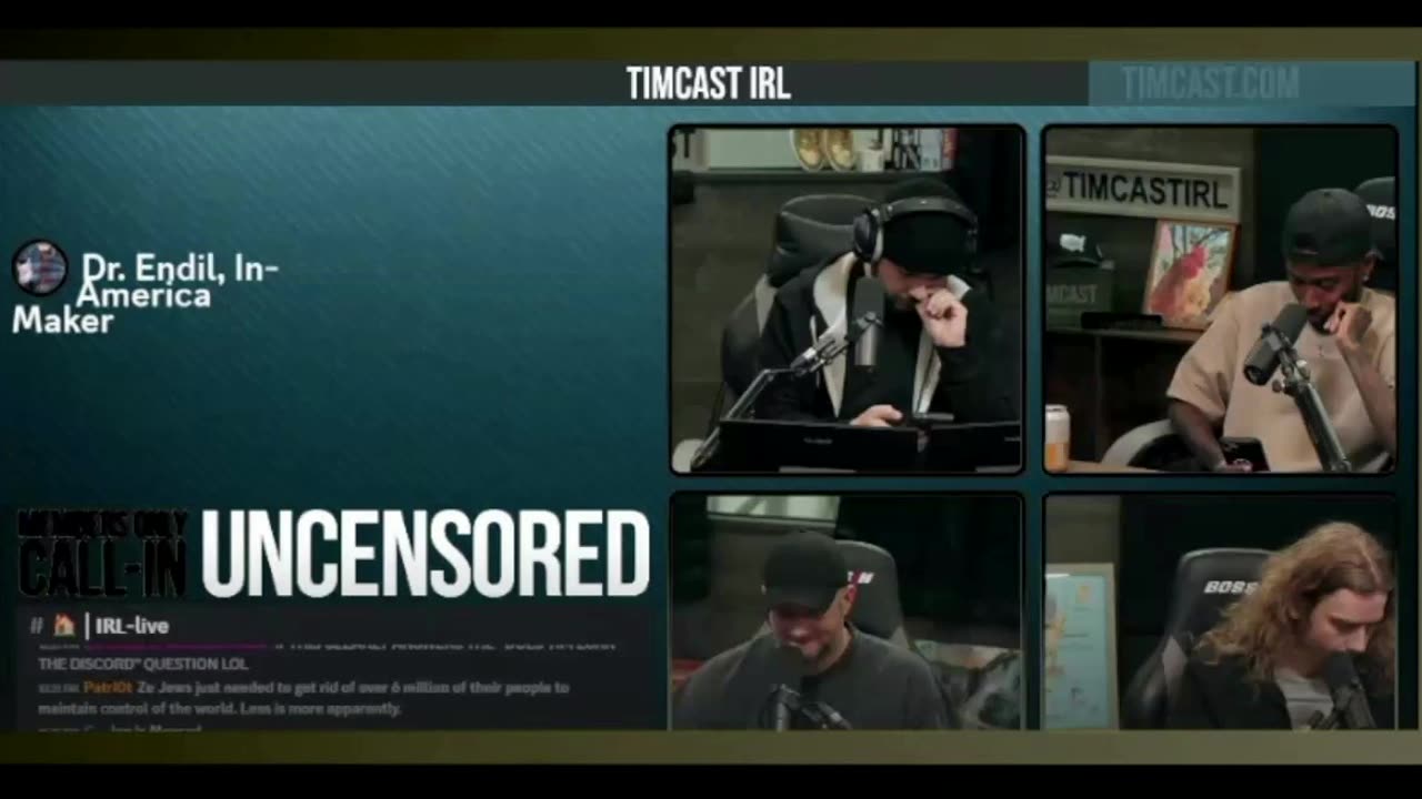 Tim Pool calls people who criticize Israel "F**king retards" 4/9/25