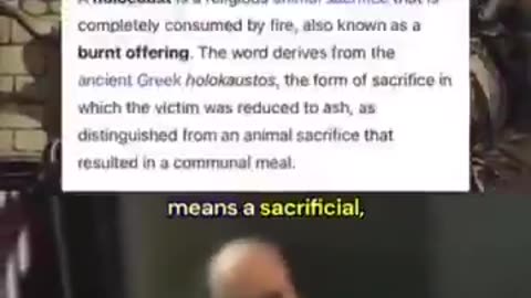 The real definition of a Holocaust