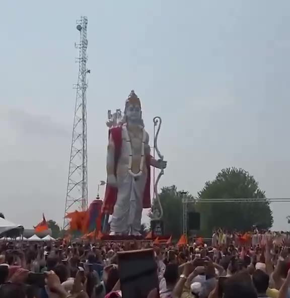 Meanwhile in Ontario, Canada.. a 51 foot statue of Hindu God, Lord Rama was erected.