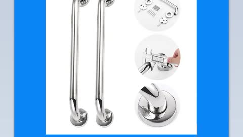 Barra Alça Apoio Banheiro 40cm Alta Qualidade Inox 2 Pcs + Nota Fiscal Pronta Entrega - ROLKEN