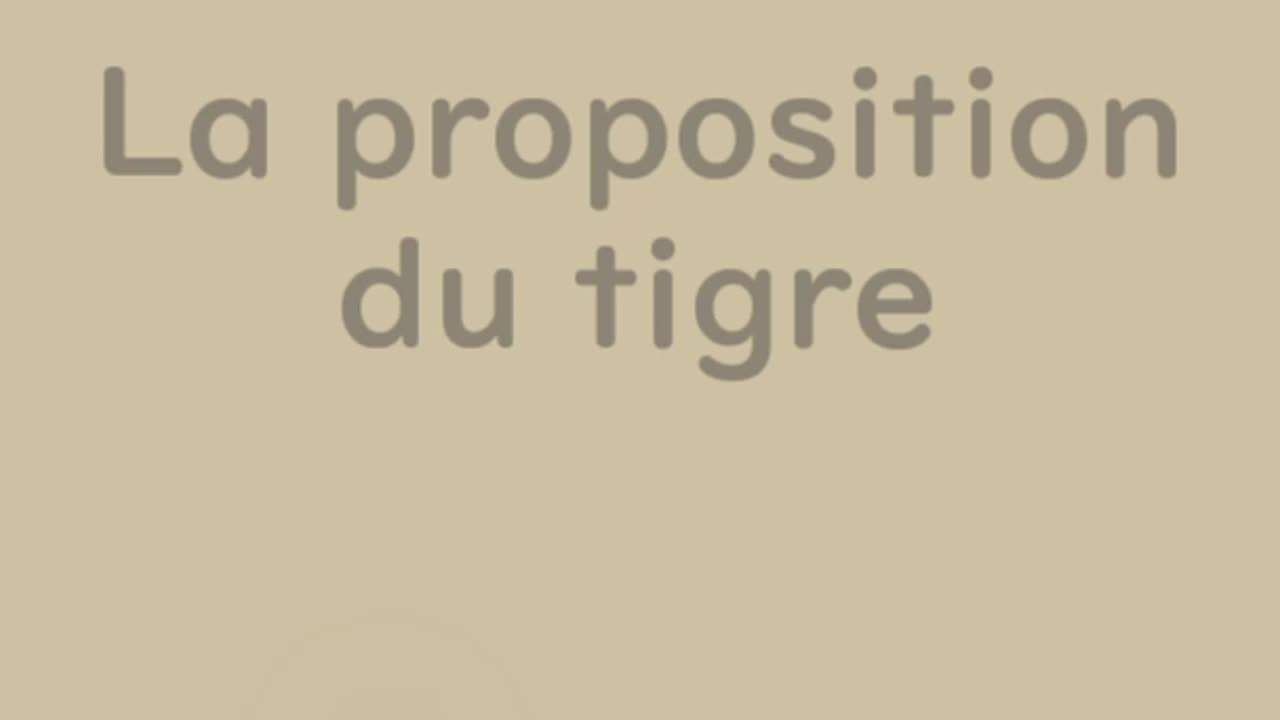 La proposition du tigre - Huhito Fables-Version française Vol.18