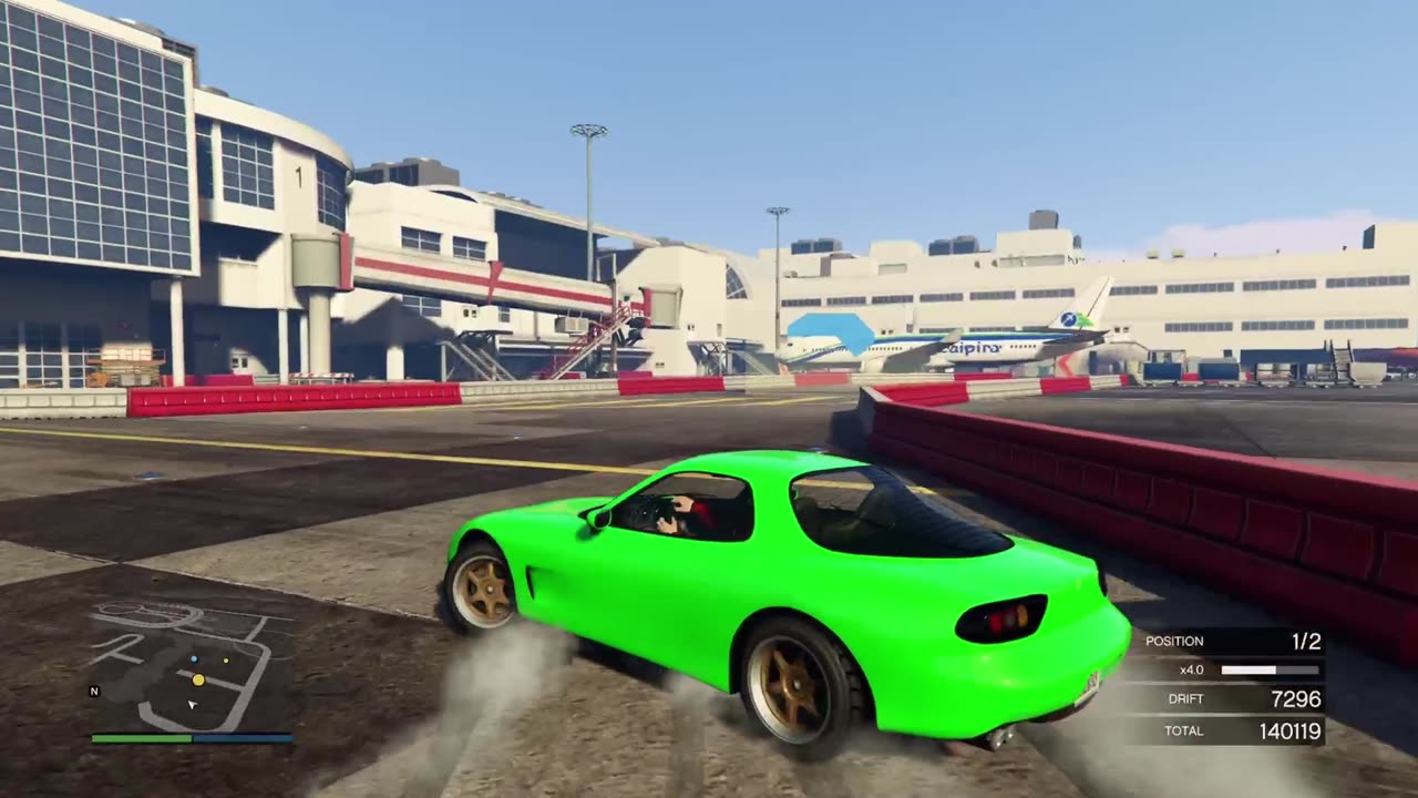 Gta 5 drift race on the airport