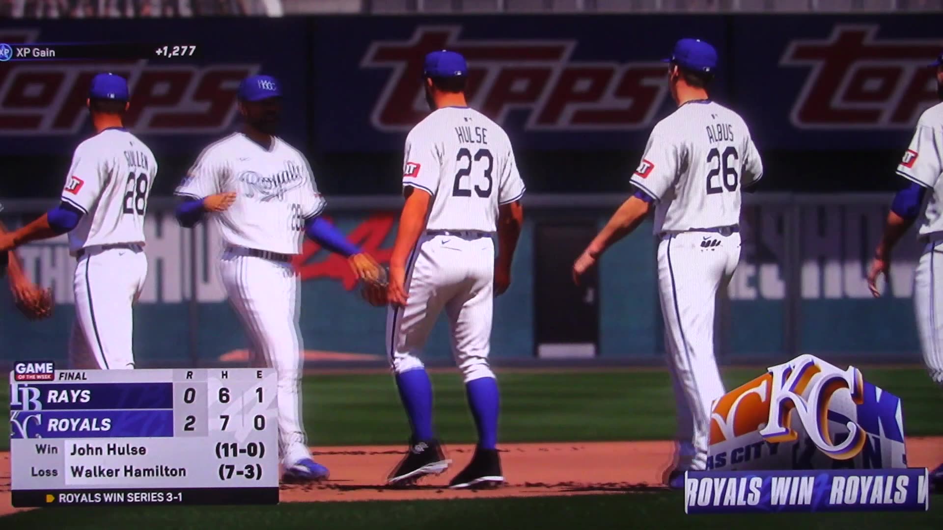 MLB The Show: Kansas City Royals vs Tampa Bay Rays (S21 G55)