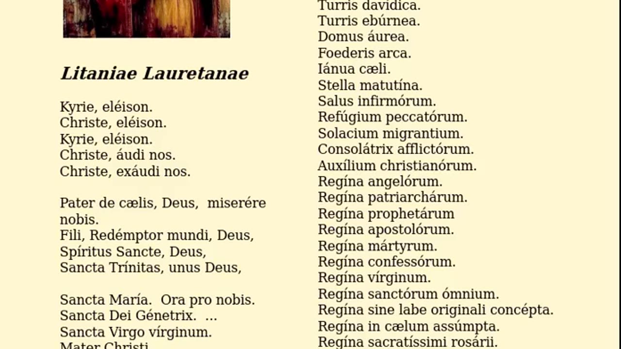 Litaniae Lauretanae (LATIN)