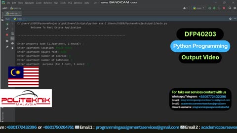 Student Work(Project) | DFP40203 Real Estate Project : Python App for Property Listings | Politeknik