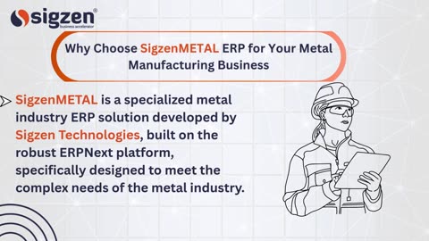 SigzenMETAL ERP in Action..