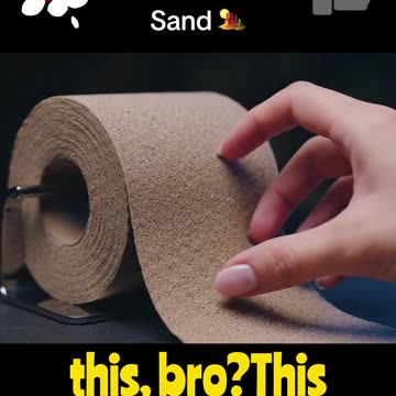 Crazy Toilet Paper Made By Sand... #viral