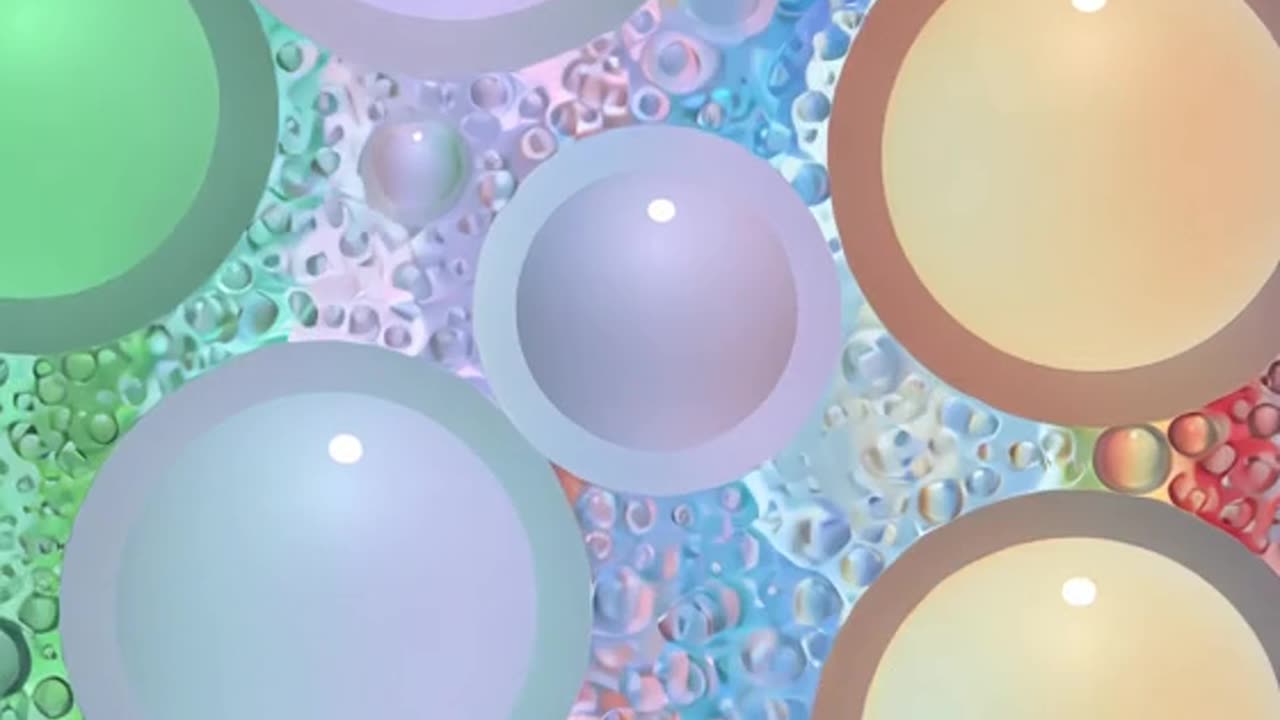 Gradient Pastel Bubbles with Movement Effect