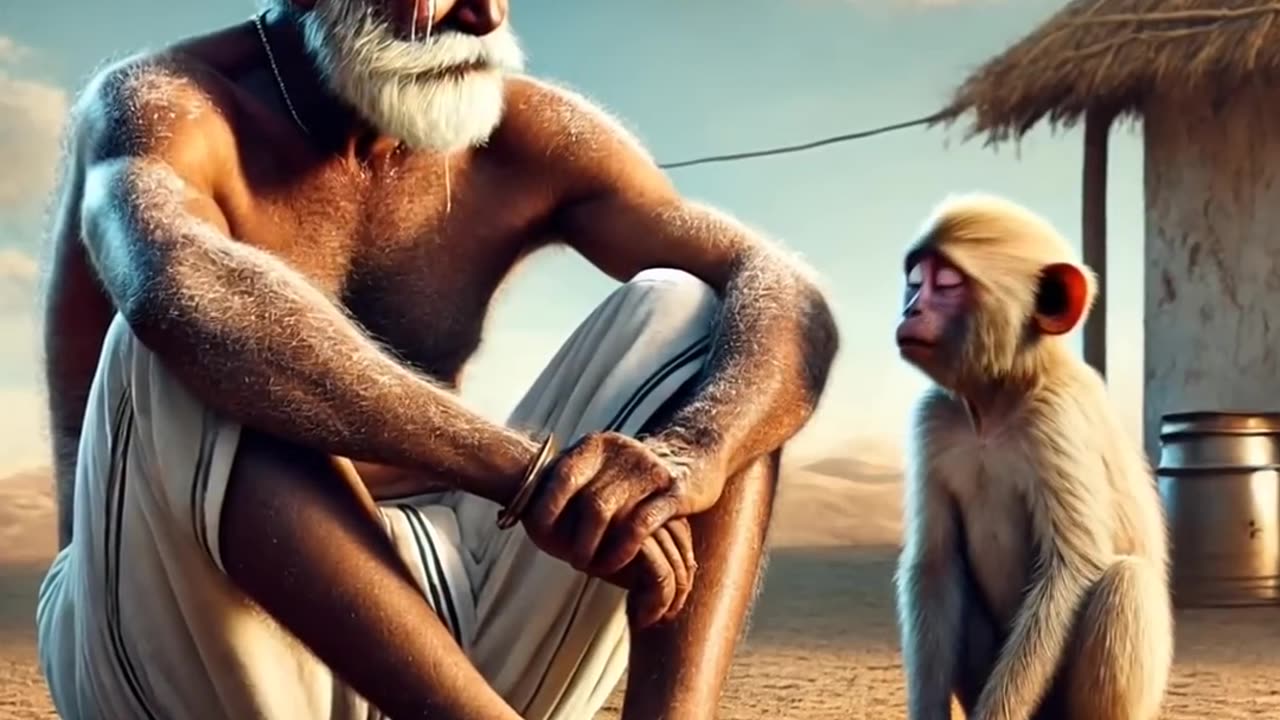 Kisan Aur Ek Bandar ek Ghar banate😱😱✅