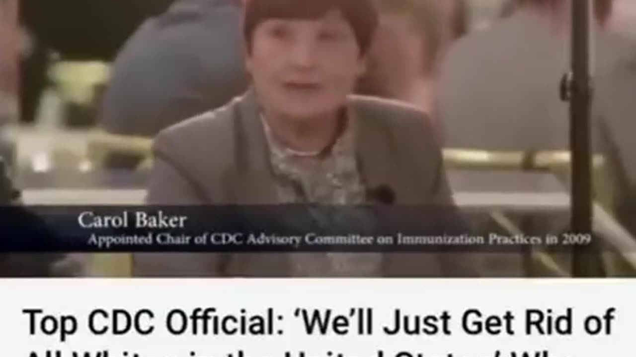CDC Official in 2009: "We'll Just Get Rid of All the Whites in the US Who Refuse Vaxx"