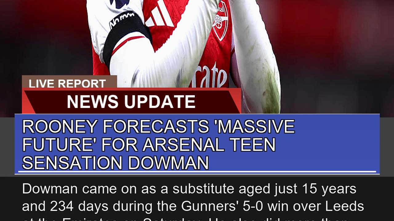 Rooney Forecasts Massive Future for Arsenal Teen