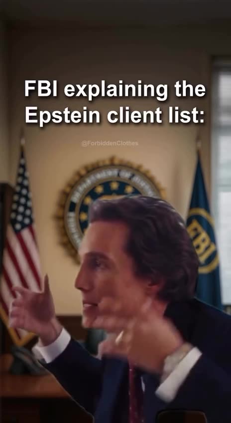 The FBI explaining Epstein client list...